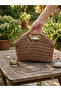 Hand Knitted Natural Raffia Thread Women's Bag - Mango Model Stylish Straw Bag with Lining Inside - 3