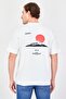 Men Crew Neck Short Sleeve Brand Logo T-Shirt, White - 4