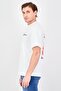 Men Crew Neck Brand Logo Short Sleeve T-Shirt, White - 4