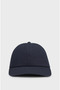 Men's Embroidered Logo Patterned Adjustable Buckle Cotton Navy Blue Hat - 3