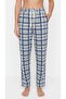 Women's Pajama Bottoms 100% Cotton Plaid Patterned with Pockets and Ties - 2