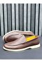 Brown Leather Men's Loafer Shoes - 3
