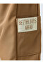 Boys Beige Badge Detail Pants With Drawstring Waist - 3