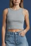 Women's Kaşkorşe Crew Neck Gray Sports Crop Tank Top - 2001 - 3