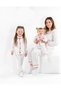 Mother-Daughter Heart Patterned Red Piping Buttoned 100% Cotton Family Pajama Set (Mother and Child Sold Separately - Price Is for One Item) - 4