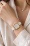 Rosso Gold Women's Wristwatch – Gold Case, Cream Leather Band, Minimal Square Dial, Elegant Casual & Classic Design Women's Watch - 4