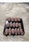 Handmade Press-On Nails Set - Size Medium Black French Tips Celestial Starbursts Silver Glitter Outline Nude Almond Gel Nails - 2