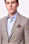 سترة مريحة مبطنة جزئيًا من قماش الكتان المنك مع جيوب C 741 - 2