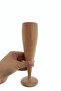 Handcrafted Neem Wood Champagne Glass- Set of 2 - 3