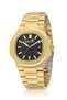 Premium Double Clip Men's Wristwatch with Calendar Gold Black Color Pl-7089E5X - 3