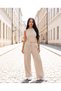 Women's Halter Neck Crop Blouse and Wide Leg Pants Two-Piece Set