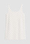 Women's Polka Dot Ecru Mini Jean Dress - 4
