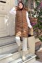 Liora Long Hooded Vest Brown 6160 - 5