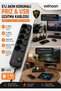 Current Protected 5-Outlet Socket 2Xusb 2Xtype-C Output Current Protection Multiple Socket Multiplier Switched Ftr-31 Black
