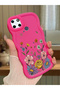 Realme C21Y Compatible Case Camera Protector Red Silicone Couple Phone Case Floral Pattern