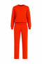Unisex children's cycling collar tracksuit set orange-301 - 7
