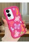 Vivo Y04 Compatible Case Camera Protector Red Silicone Couple Phone Case Butterfly Pattern