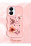 Vivo Y16 Compatible Case Camera Protector Pink Silicone Couple Phone Case Floral Pattern - 2