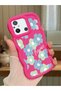 Poco C55 Compatible Case Camera Protector Red Silicone Couple Phone Case Floral Pattern