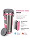 900ML Vacuum Insulated Stainless Steel Travel Mug with Handle & Reusable Straw, Double Wall Thermal Tumbler with 3-Way Leak-Resistant Lid, BPA-Free Cup Holder Friendly for Hot & Cold Drinks - 5