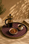 Royal Glow 38X37 cm Premium Round Glass, Presentation, Breakfast, Tea Tray