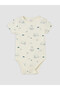 Two Mt Shop Quality Lcw Baby Ecru Baby Boy Snap Fastener Bodysuit 2-Pack - 2