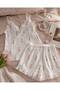 La Tulipe Women's Tulip Patterned Ruffle Detailed Strap Shorts Set