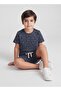 Boys Navy Gaming Controller Print T-Shirt and Shorts Set - 2