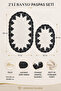 Black 2-Piece Lace Non-Slip Leather Based Oval Bath Mat Set with Laces, Washable Bath Set Piera - 3