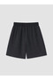 Two Mt Shop Quality Lcw Curve Black Plus Size Elastic Waist Women's Shorts - 5