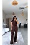 Brown Wrinkled Fabric Tie-Dye Set - 2