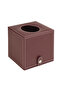Napkin Holder, Boutique Tissue Box, Tissue Paper Storage Box, Vegan Leather, 13*13*13 Cm. Burgundy - 2