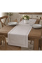 Buldan Handmade Beige Colored Striped Ribbed Runner