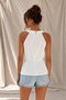 Women's Halter Neck Tie Waist Modal Blouse Sleeveless Stylish Summer Top 26104 - 5