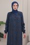 Shirt Roba Front Buttoned Embossed Patterned Dress Hijab Dress Mother's Dress Prayer Dress - 5