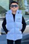 Boy's Printed Detachable Hooded Puffer Vest 3017 - 3