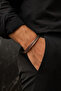 100% Pure Copper Magnetic Men's Bracelet with Double Row Germanium Detail, Adjustable - 2