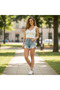 Women's Knitwear Strappy Ecru Color Bustier Bb2740 - 4