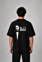 Baba the Godfather Printed Oversize Cotton Black T-Shirt