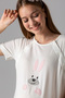Cotton Breastfeeding Detailed Maternity & Postpartum Pajama Set |   Adjustable Waist Effortt - Pink - 2