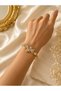 Gold Color Heart Figured Zircon Stone Women's Bracelet |   Stylish and Elegant Chain Bracelet - 2