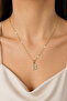 Xuping Gold Colorful, Zircon Stone Letter B Necklace - 45 cm (Anti-Allergic)