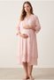 Women's Powder Linen Scallop Lace New Season Maternity Nightgown Set - 4