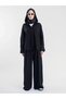 Linen Detachable Hooded Buttoned Oversize Women's Shirt & Linen Side Pocket Elastic Waist at the Back Loose Fit Women's Trousers Two-Piece Set