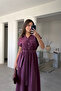 Fisto Detailed Tensel Dress - Bordo - 2