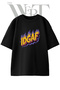 Idgaf Fire Design Printed Unisex Black Oversize T-Shirt
