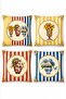 Flowers in a Vase Patterned 4-Piece Throw Pillow Cover Set - 3
