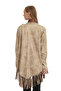 Beige Florance Women's Leather Poncho - 5