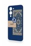 Vivo Y19 5g Compatible Blue Ethnic Carpet Pattern Silicone Case - 4