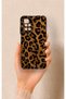 Redmi 10 2022 Compatible Dark Leopard Leather Pattern Silicone Case